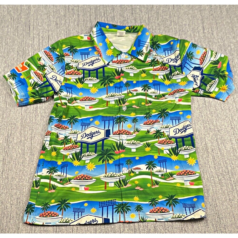 2026 LA Dodgers Kings Hawaiian Shirt Night SGA Mens M Champagne Bowl Landscape